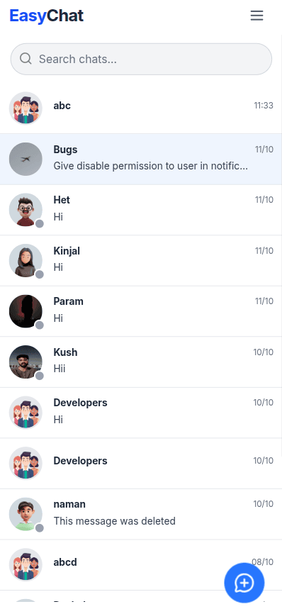 Chat preview